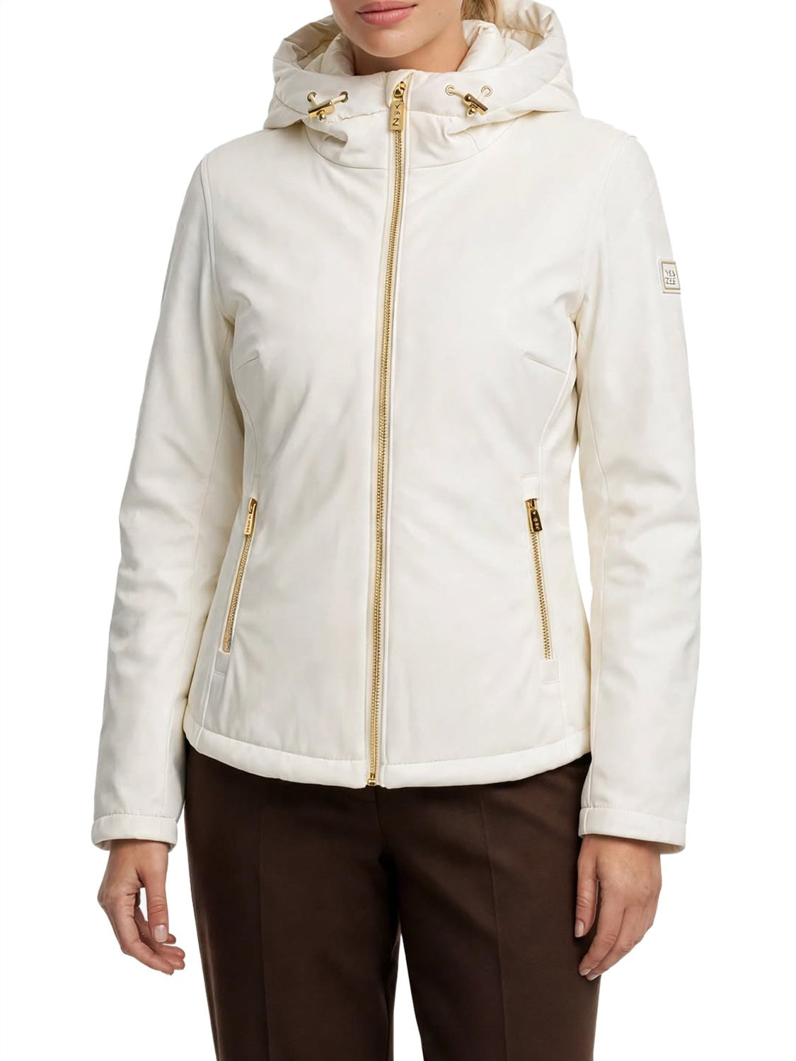 YES ZEE Giubbino Donna Sciancrato In Softshell Yes Zee - Avorio Avorio