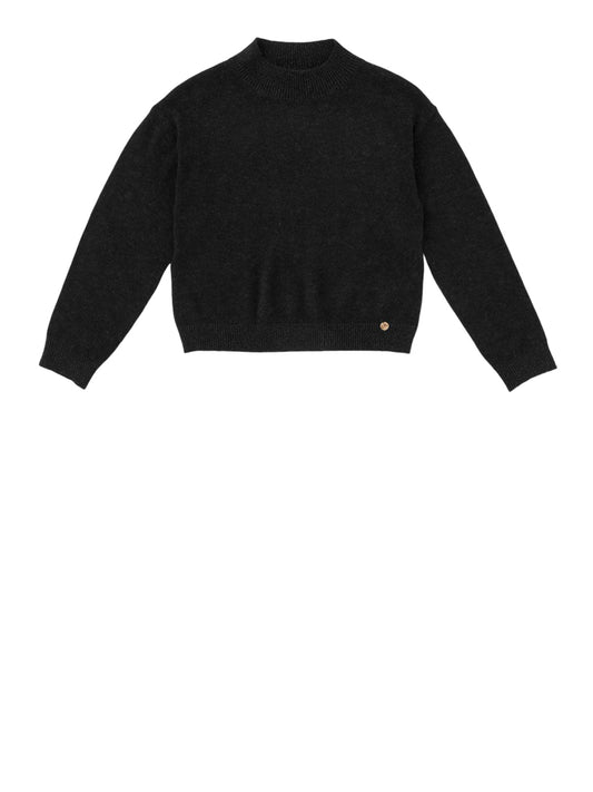 YES ZEE Maglia Donna Lupetto Con Lurex Nelle Costine Nero Nero