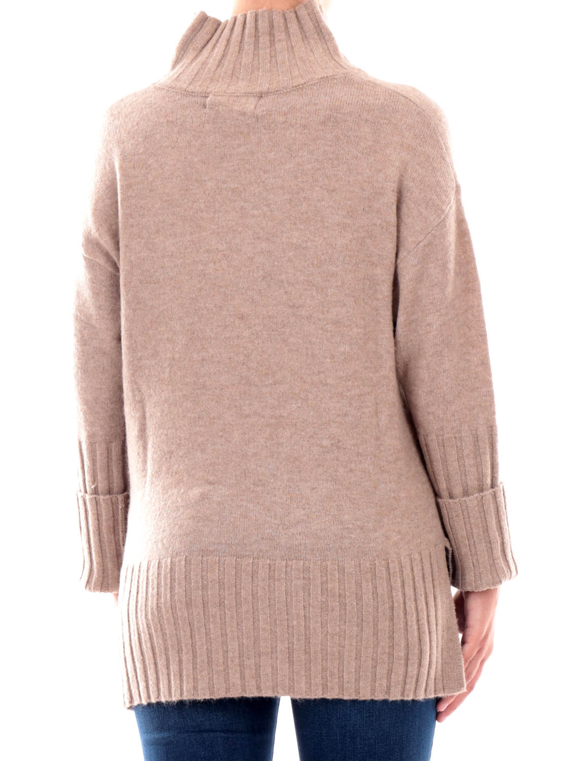YES ZEE Maglia Donna Over, Collo Alto Yes Zee - Beige Beige