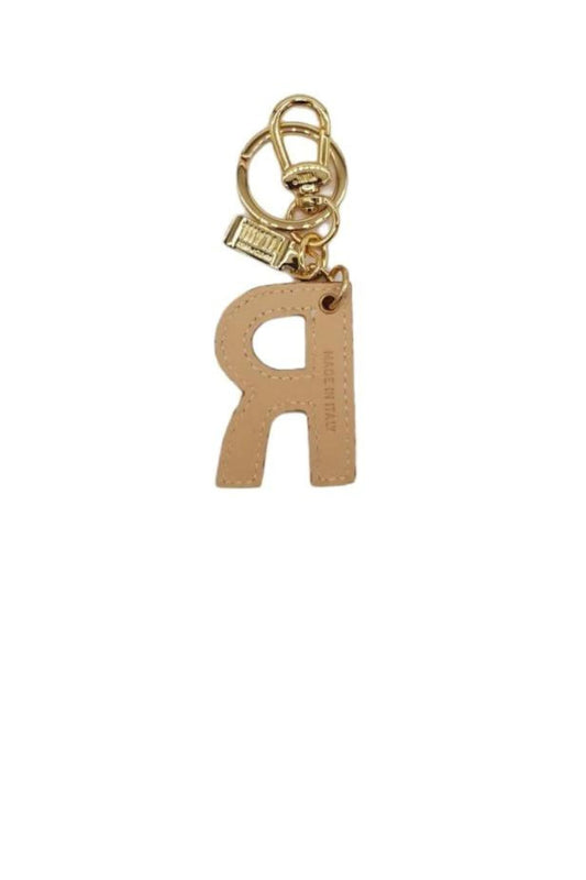 Portachiavi Unisex Lettera Stampa Geo White