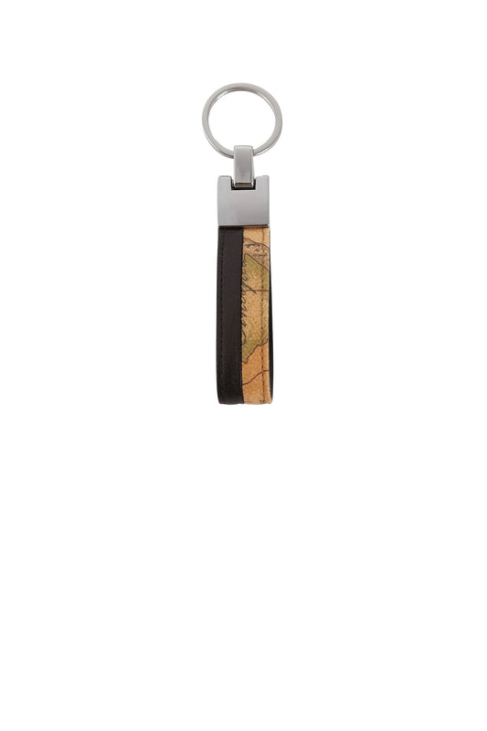 Portachiavi Unisex Anello Stampa Geo Nero
