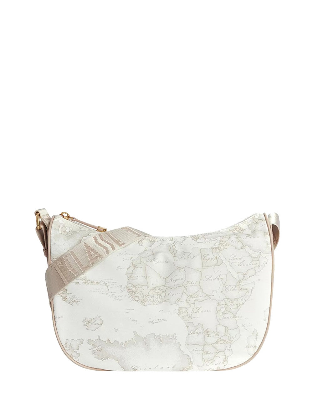 PRIMA CLASSE Alviero Martini Borsa A Tracolla Mezza Luna Geo Stampa - Bianco Bianco
