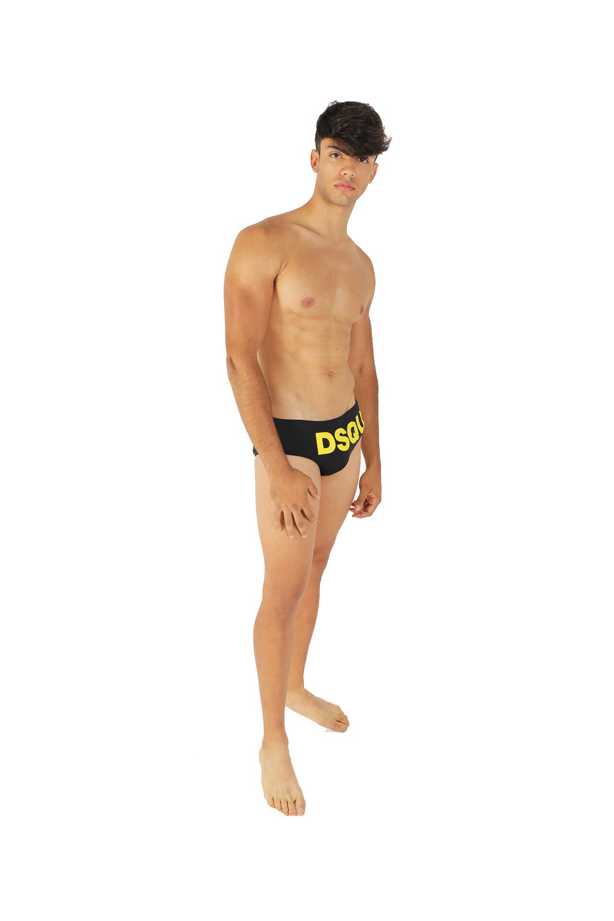 DSQUARED MARE Costume Swim Briefs Nero Giallo Nero/giallo