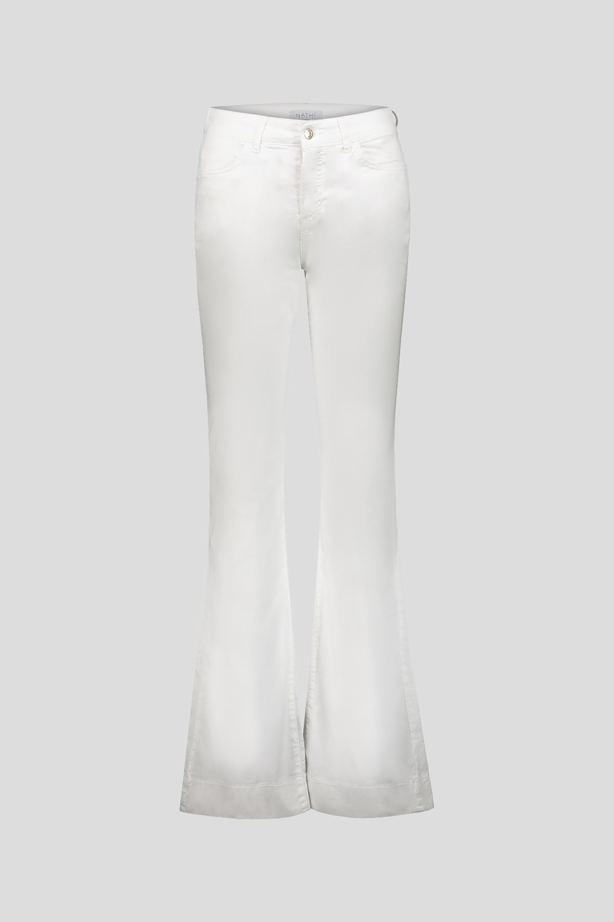 NATHI' DENIM Pantalone Bull Denim Bianco Bianco