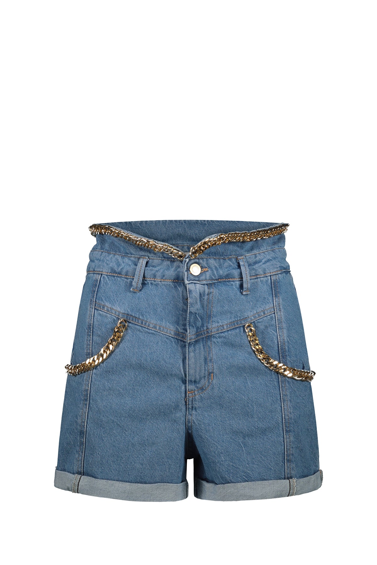 NATHI' DENIM Short Con Catena Denim DENIM