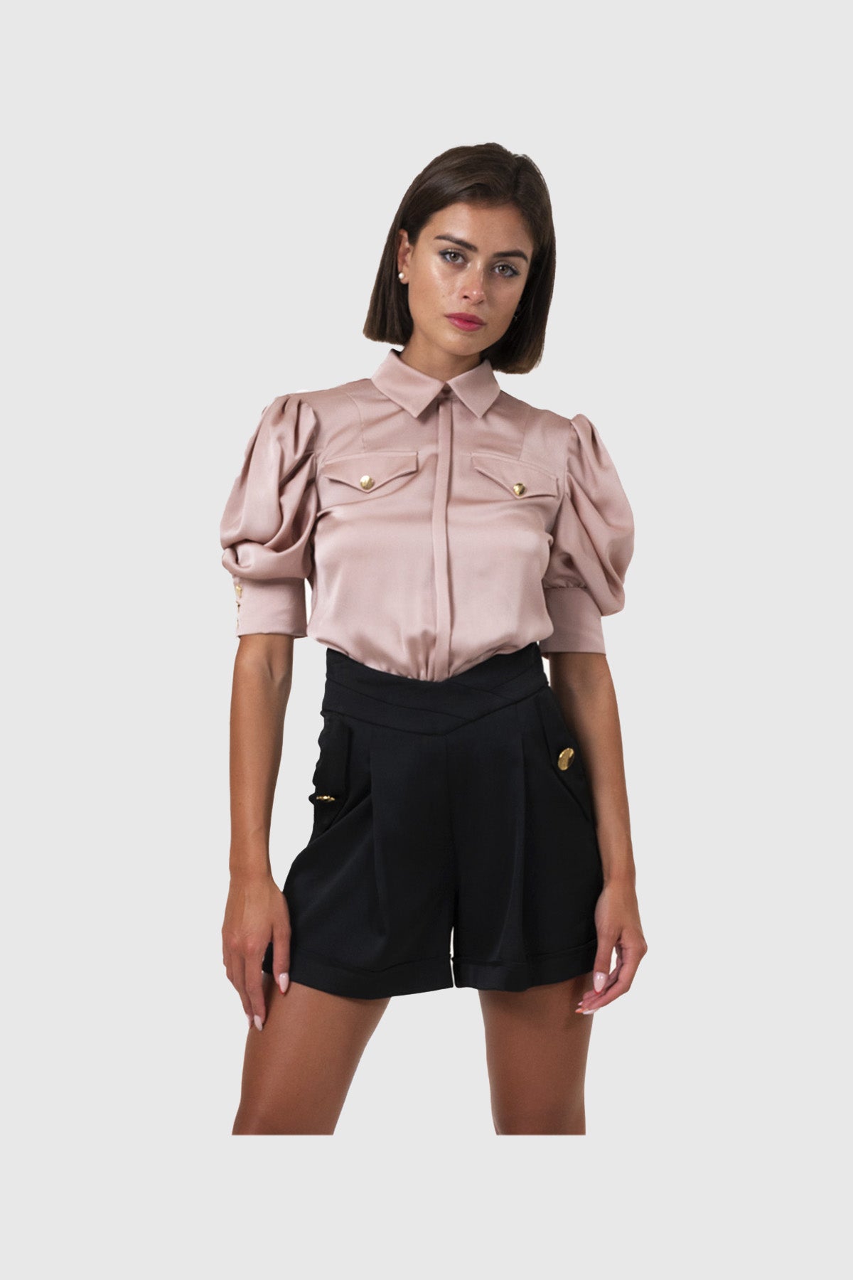 NATHI' LUXURY Body Camicia Cipria Cipria