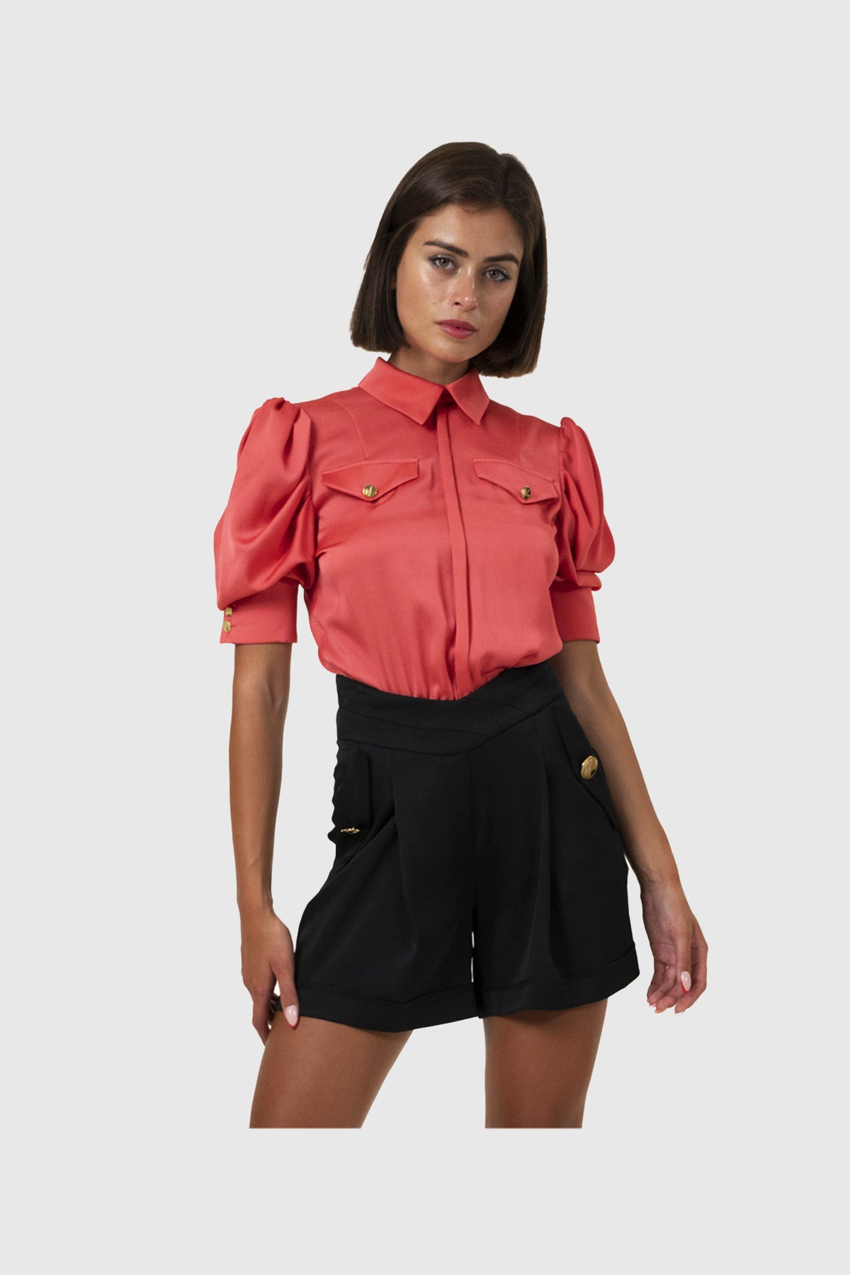 NATHI' LUXURY Body Camicia Corallo Corallo
