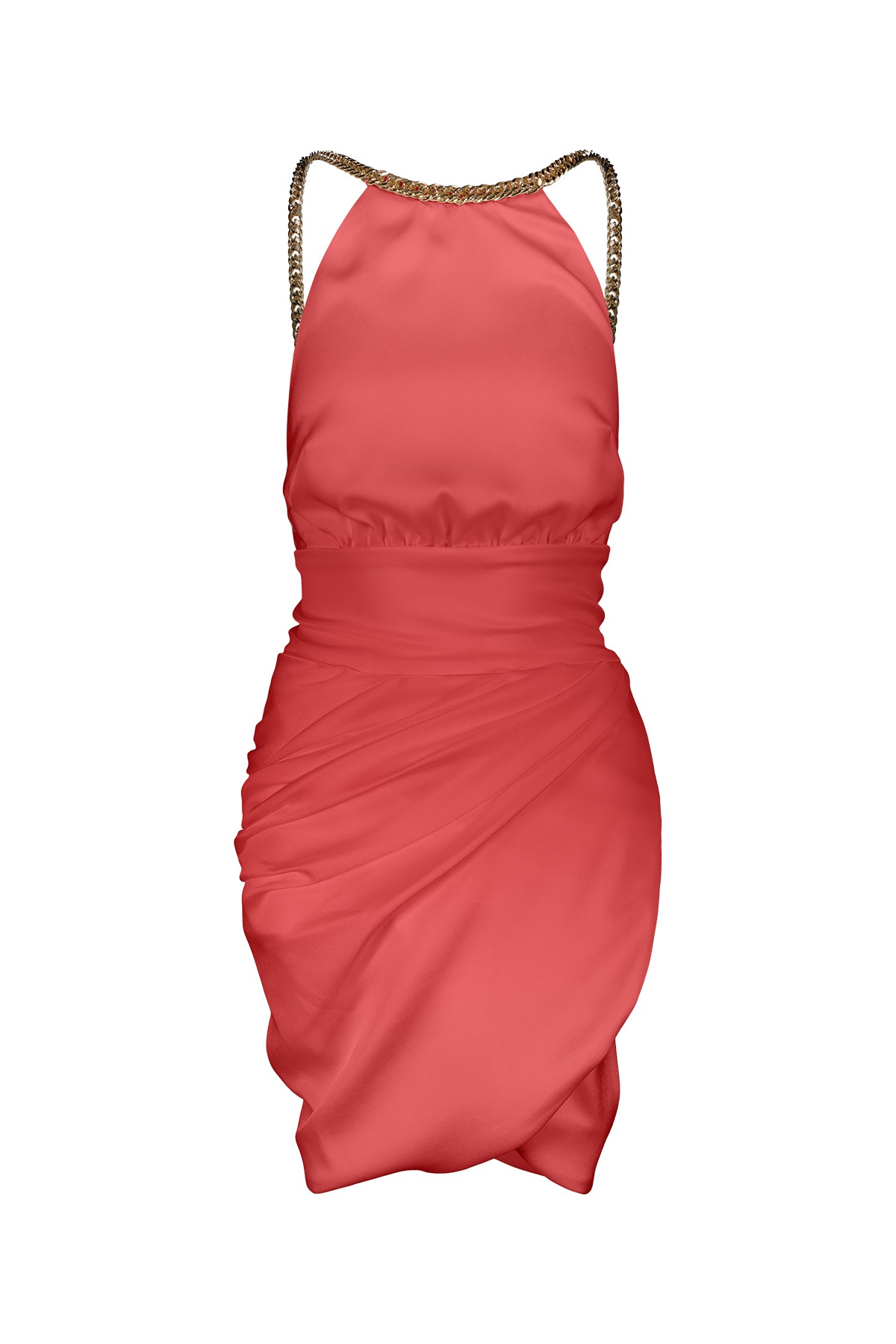 NATHI' LUXURY Abito Americana Corallo Corallo