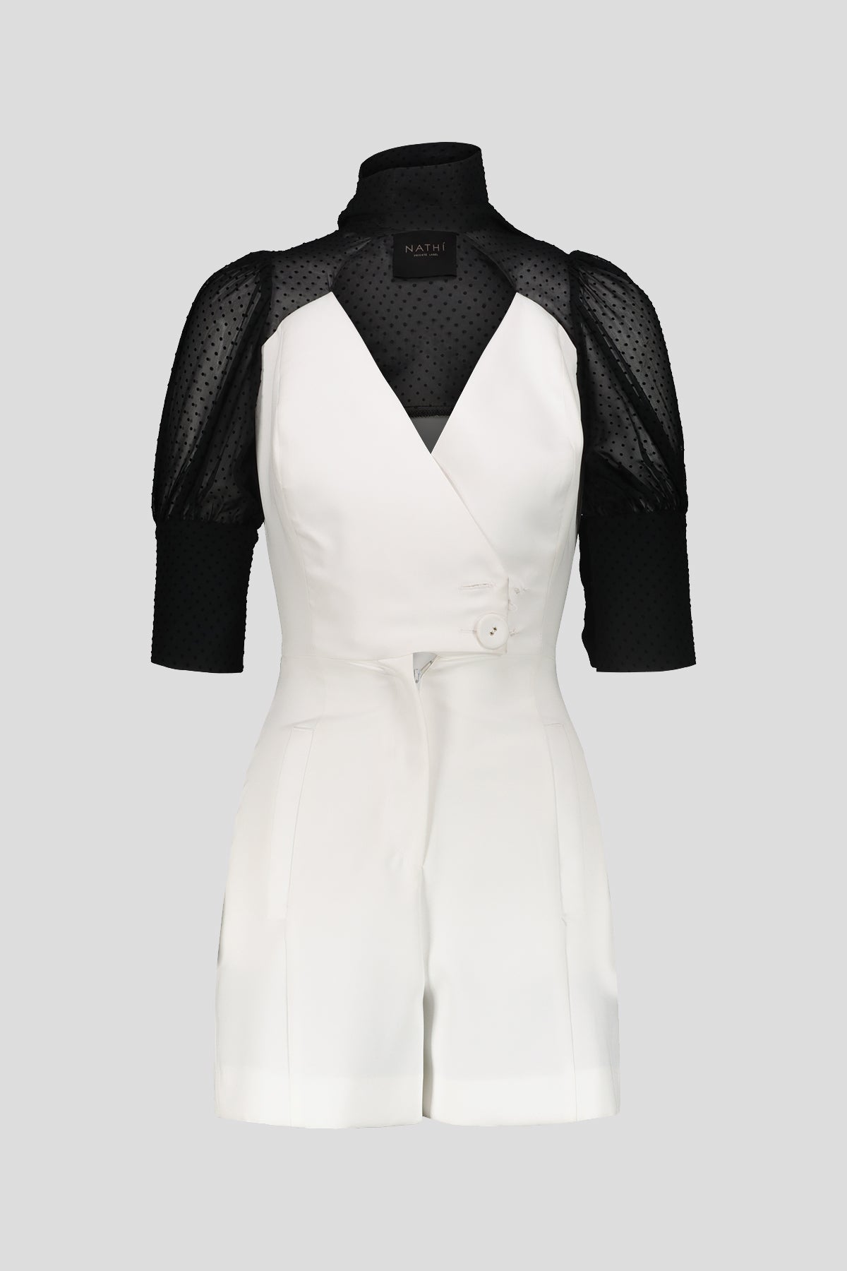 NATHI' LUXURY Abito Clody Bianco Bianco
