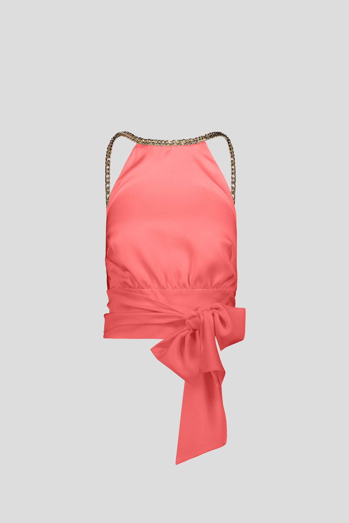 NATHI' LUXURY Top Americana Con Catena Corallo Corallo