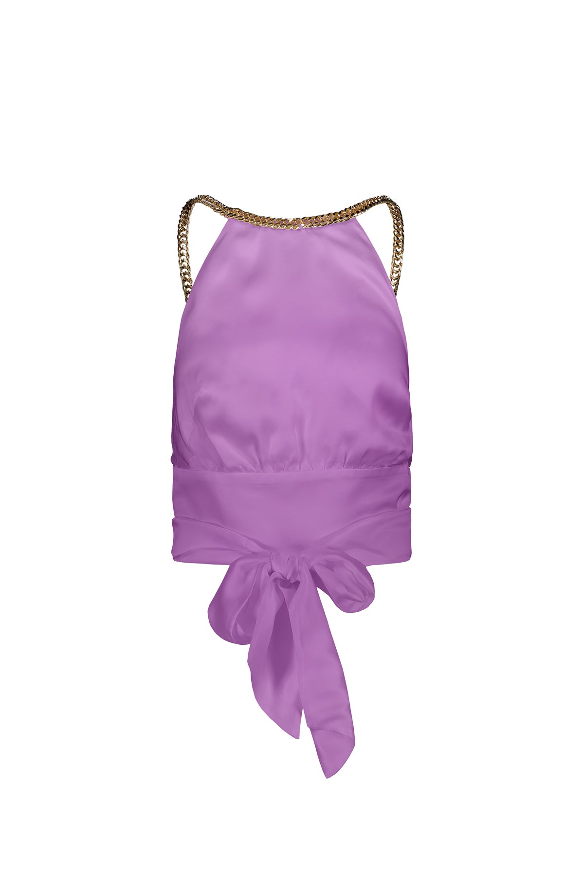 NATHI' LUXURY Top Americana Con Catena Lavanda Lavanda