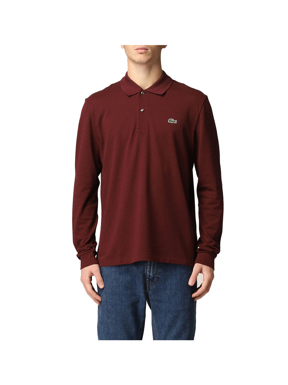 LACOSTE Polo Logo Frontale Bordeaux Bordeau