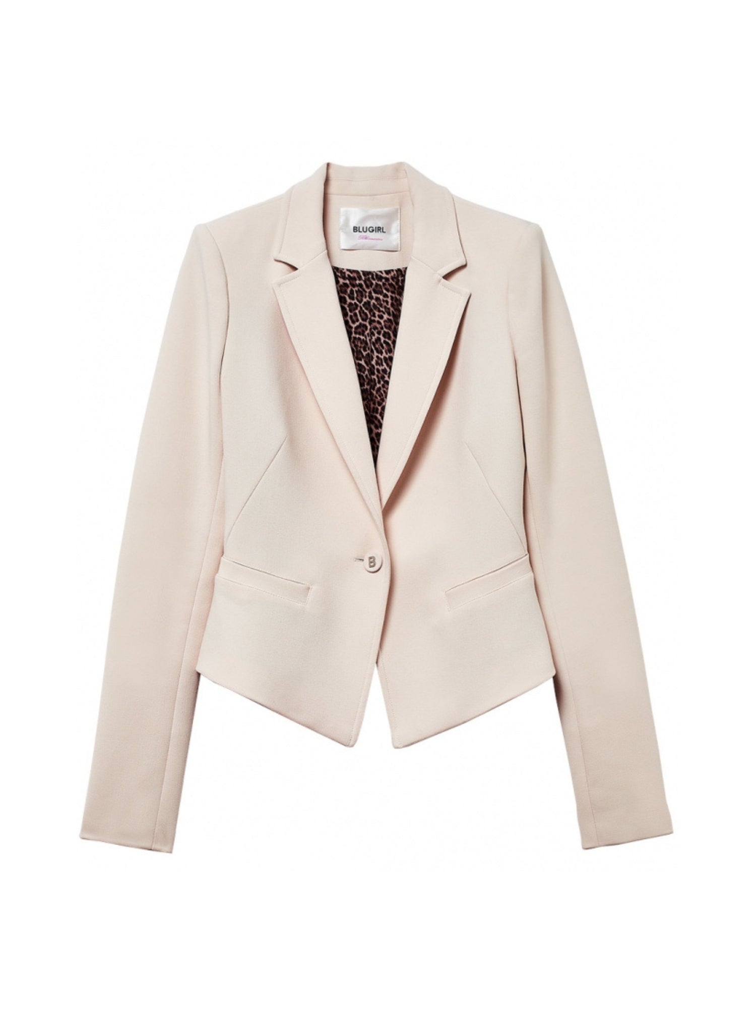 BLUGIRL Blazer In Tinta Unita Con Spalline Panna ALABASTER