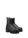 CULT Anfibi Con Plateau In Pelle Nero BLACK