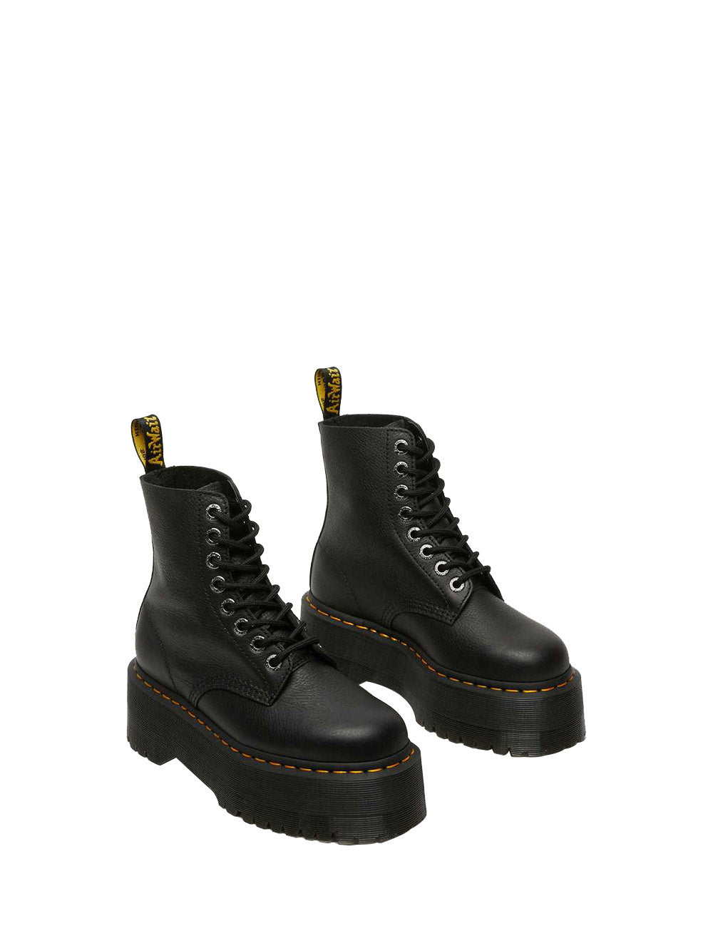 DR MARTENS Anfibio Donna Nero in pelle 1460 PASCAL MAX platform 6 cm Nero