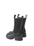 DSQUARED ICON Anfibo Uomo BOURY in pelle con lacci Viola