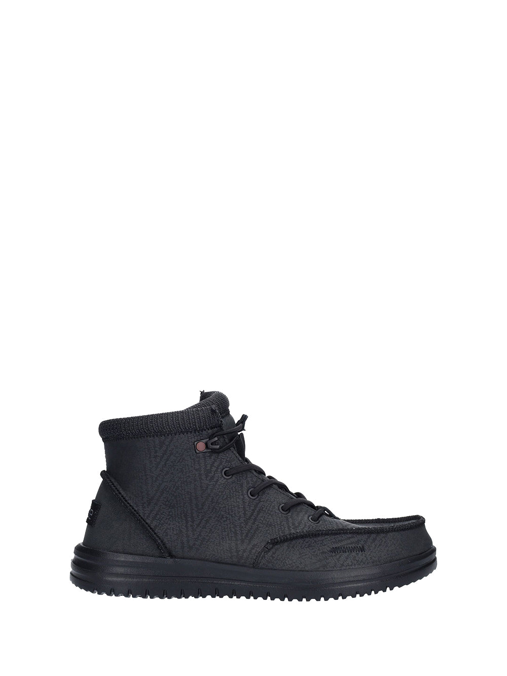 HEY DUDE Polacchino Uomo Nero Bradley in pelle con lacci Nero