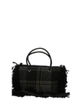 LE PANDORINE Shopper Donna con frange sui bordi DKGREY