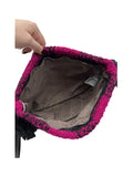 Pochette Donna con frage sui bordi e scritta frontale