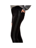 LIUJO SPORT Pantalone Donna skinny con bande laterali con strass Nero/rhinestone
