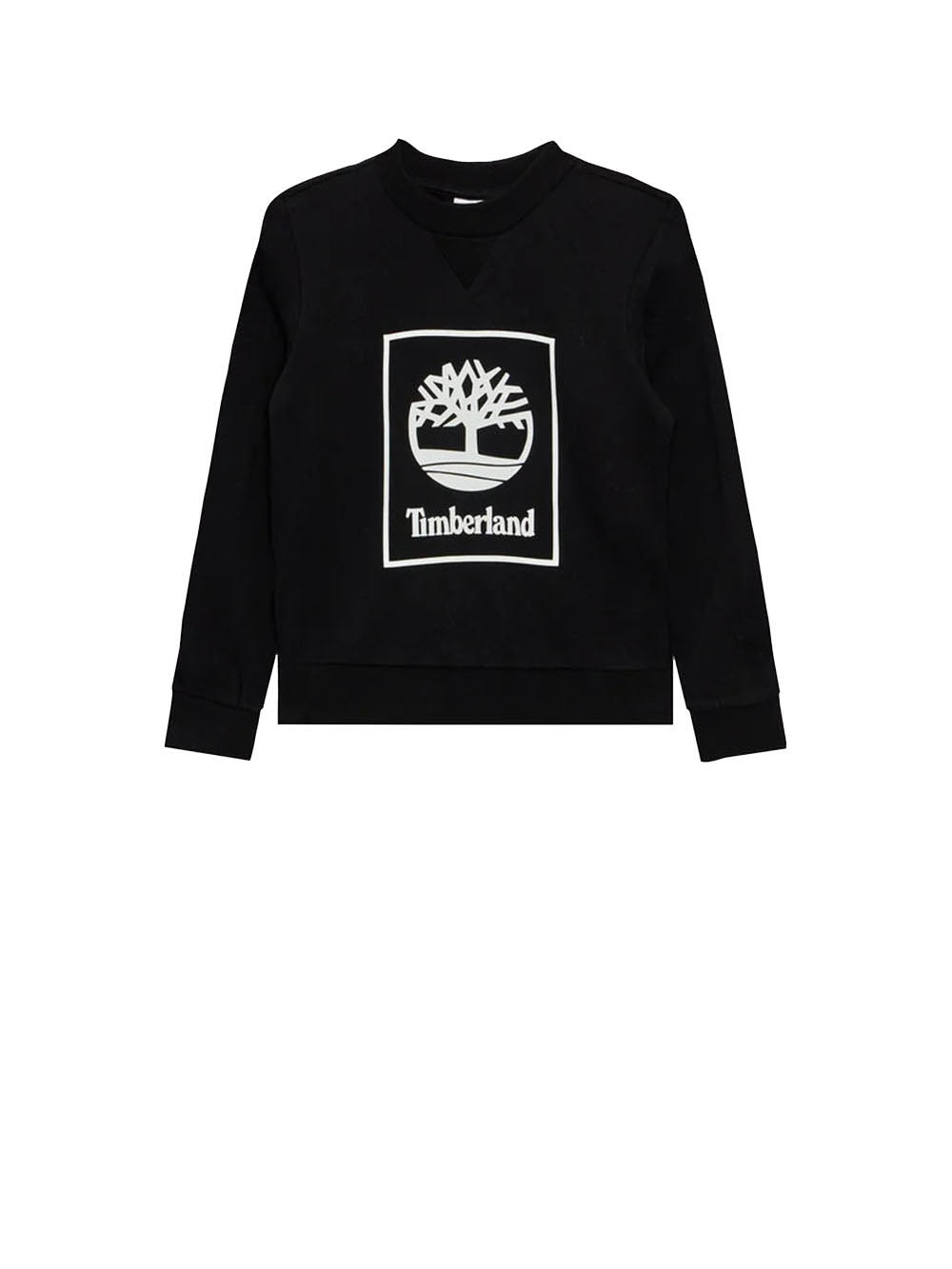 TIMBERLAND Felpa Bambino Nera con logo brand Nero