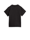 ADIDAS T-shirt Bambino Nero/bianco in cotone con maxi logo Nero/bianco