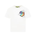 T-shirt Bianca Unisex Ragazzo in cotone con stampa