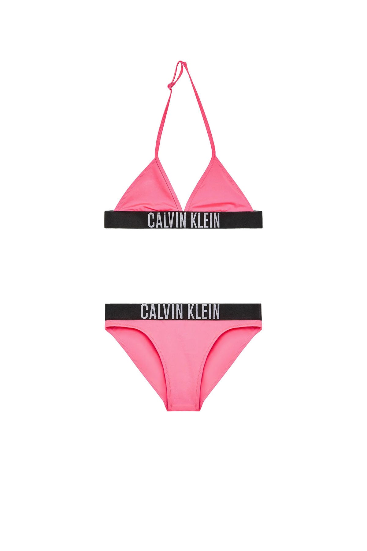 CALVIN BEACH Bikini A Triangolo Bambina Con Logo Rosa Rosa