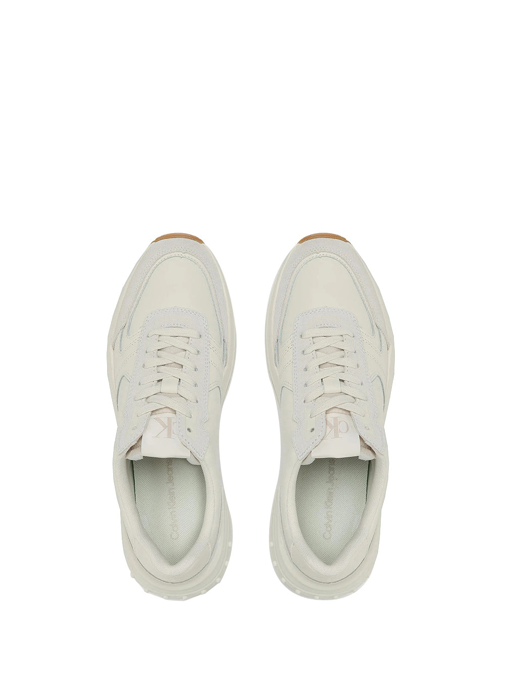 CALVIN CALZATURE 2USCITA Sneakers Uomo Bianco in pelle con logo Bianco