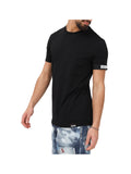 T-shirt Uomo Nero intima in cotone a maiche corte
