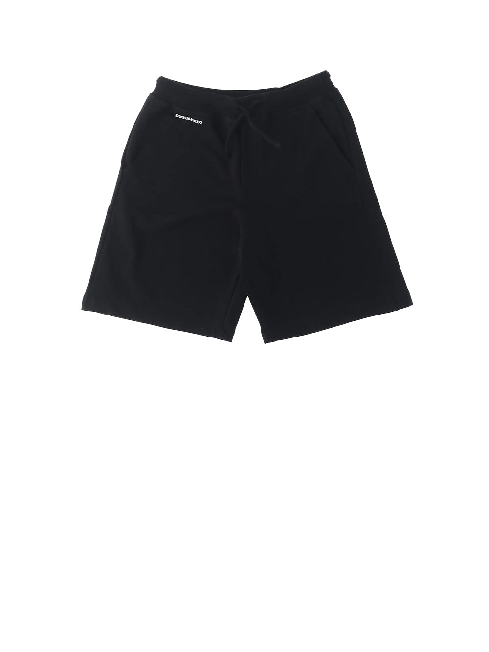 Shorts Nero Unisex Ragazzo in cotone con logo brand