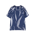 DSQUARED2 T-shirt Ragazzo Blu girocollo con motivo all over Blu
