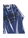 DSQUARED2 T-shirt Ragazzo Blu girocollo con motivo all over Blu