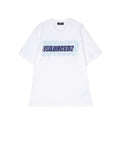 DSQUARED2 T-shirt Ragazzo Unisex Bianco in cotone Bianco