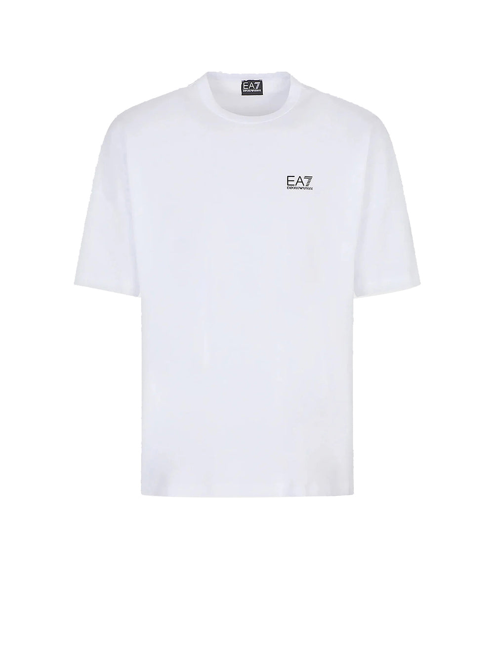 EA7 T-shirt Uomo Bianca con maxi stampa retro Bianco