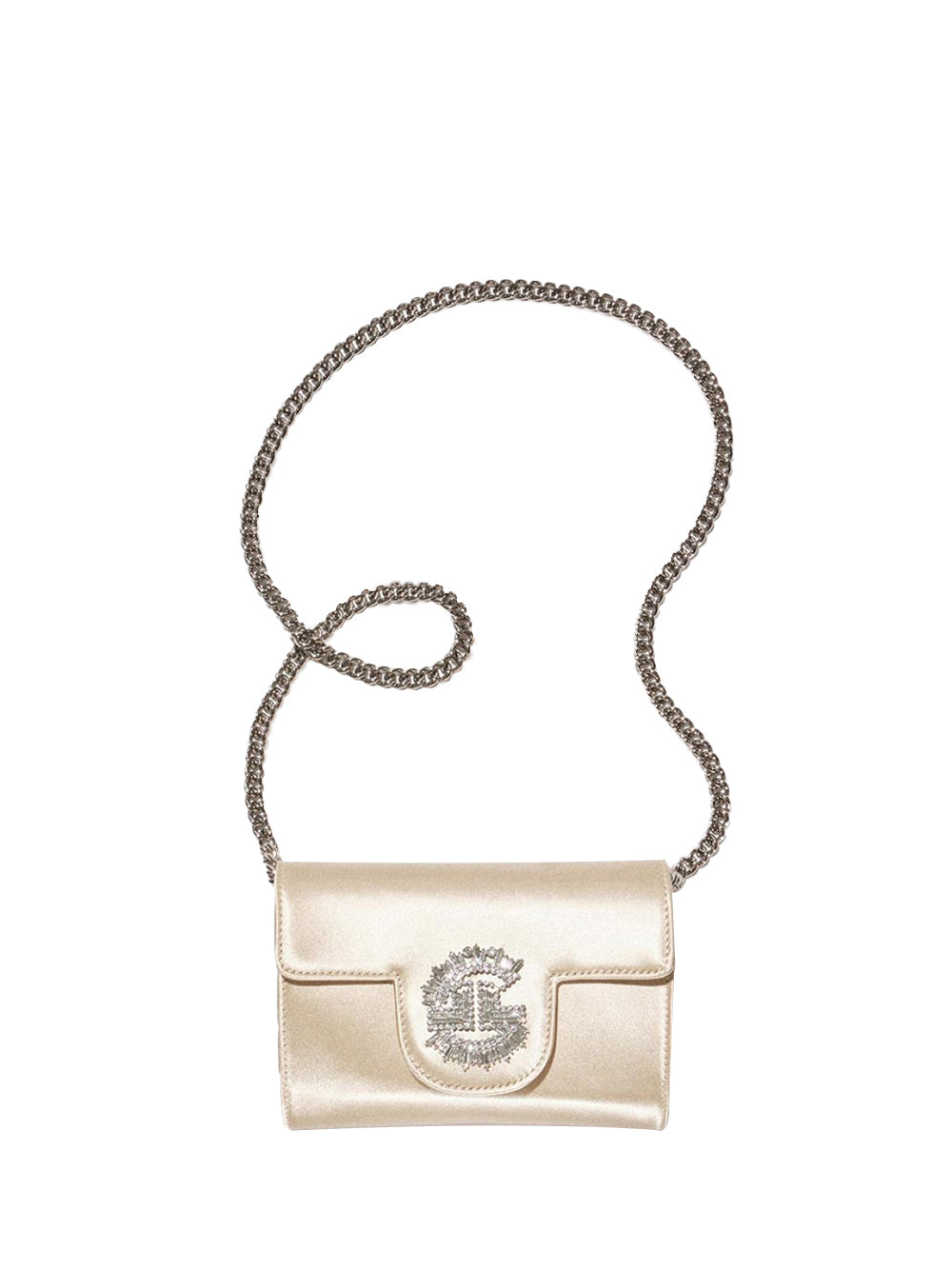 GAELLE PARIS 2USCITA Borsa Donna Champagne a tracolla con logo gioiello Champagne