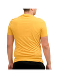 GUESS 1 USCITA T-shirt Uomo Giallo in cotone con stampa logo Giallo