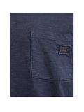 T-shirt Uomo a maniche corte blu con tasca frontale