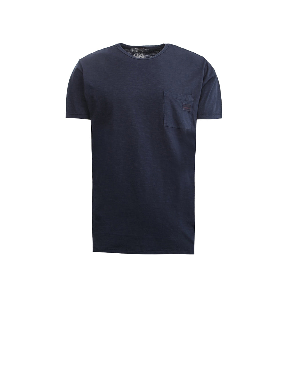 T-shirt Uomo a maniche corte blu con tasca frontale