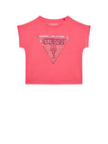 T-shirt a maniche corte Bambina Rosa con girocollo