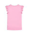 GUESS 2 USCITA T-shirt Bambina Rosa in cotone con volant Rosa