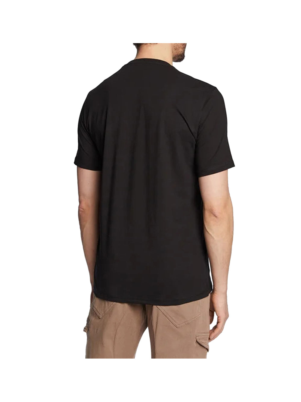 GUESS 2 USCITA T-shirt Uomo Nero in cotone con logo Nero