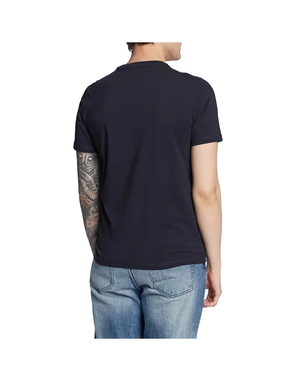GUESS 2 USCITA T-shirt Uomo Blu a maniche corte con logo BLUE