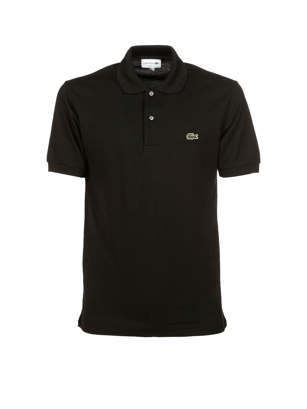 LACOSTE Polo Uomo Nera con bottoni in madreperla Nero