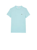 LACOSTE T-shirt Uomo Verde Acqua in cotone con logo brand VERDE ACQUA