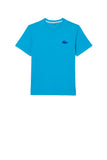 LACOSTE UNDERWEAR T-Shirt Uomo Azzurro Con Logo Azzurro