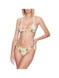 LIUJO BEACHWEAR Top bikini Donna Bianco a triangolo con motivo floreale Bianco