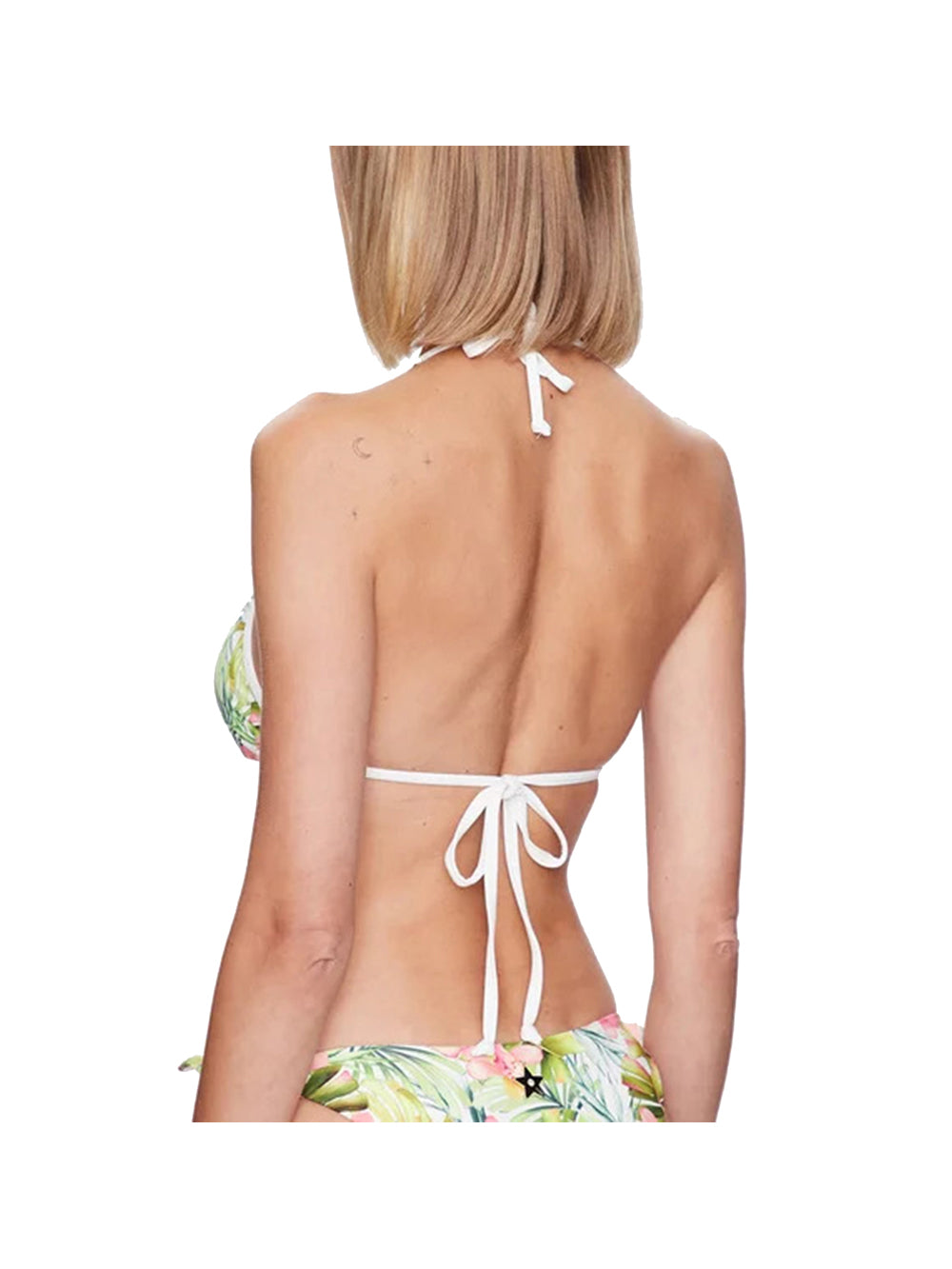 LIUJO BEACHWEAR Top bikini Donna Bianco a triangolo con motivo floreale Bianco