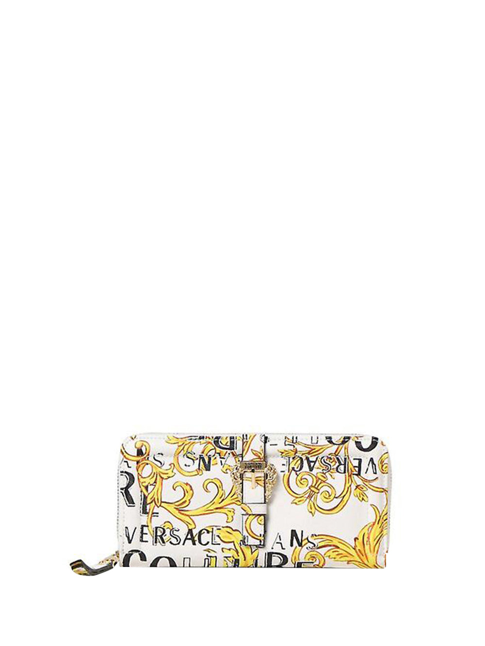 VERSACE JEANS COUTURE Portafoglio Donna Bianco/Oro in similpelle motivo logo BIANCO/ORO