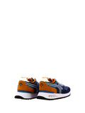 W6YZ Sneakers Uomo Blu/celeste con tomaia in pelle scomosciata e nylon Blu/celeste